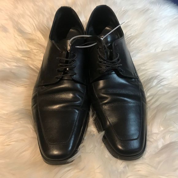 HUGO BOSS Men\'s Black Leather Lace Up Oxford Dress Shoes US 11.5 main image 11